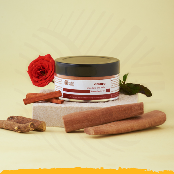 amara - face pack with sandalwood, red sandalwood and herbs
