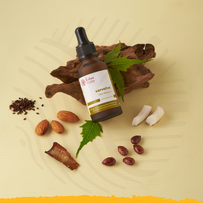 sarvatva - nabhi therapy oil - for belly button therapy