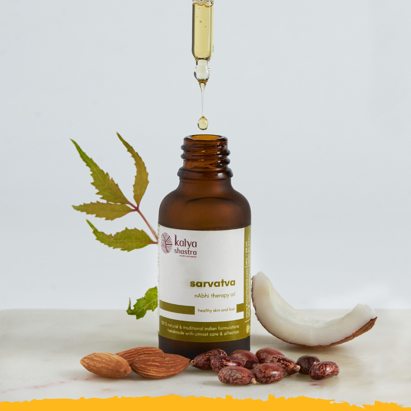 sarvatva - nabhi therapy oil - for belly button therapy