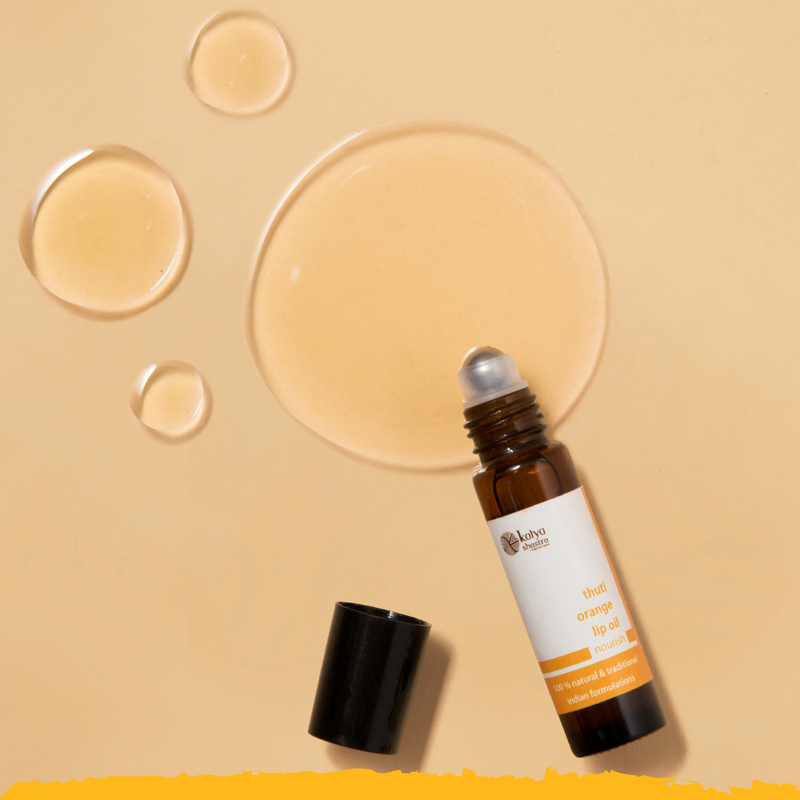 thuti lip oil - orange - 100% natural ghee lip oil