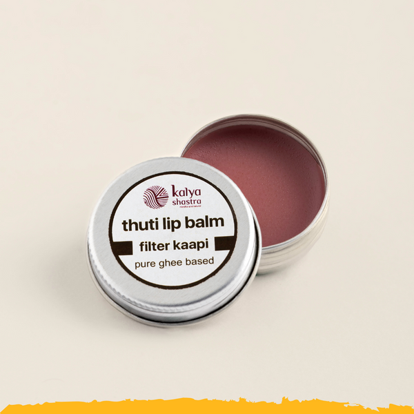 thuti lip balm - kaapi flavor - 100% natural ghee lip balm