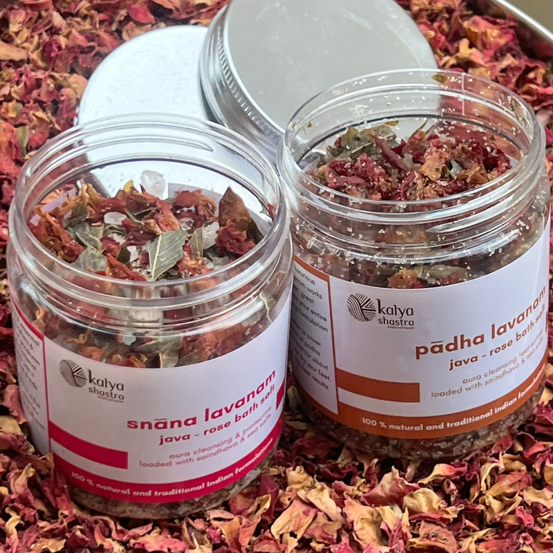 bath & foot salt jar combo