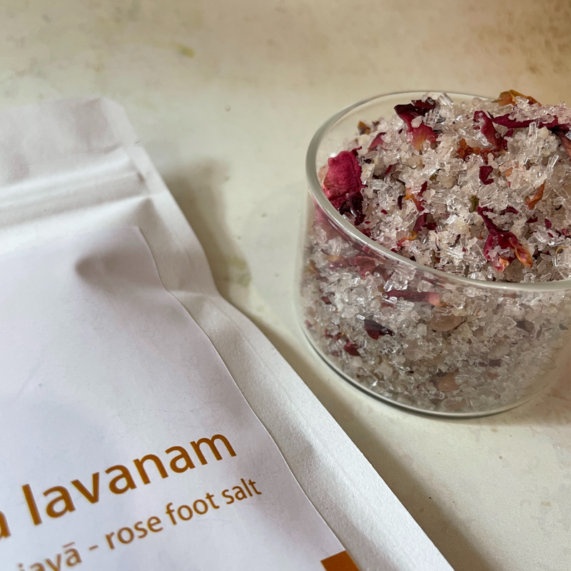 padha lavanam - javaa - rose foot soak  salt - 100 gms