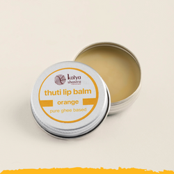 thuti lip balm - orange flavor - 100% natural ghee lip balm – kalyashastra-mindful natural body care