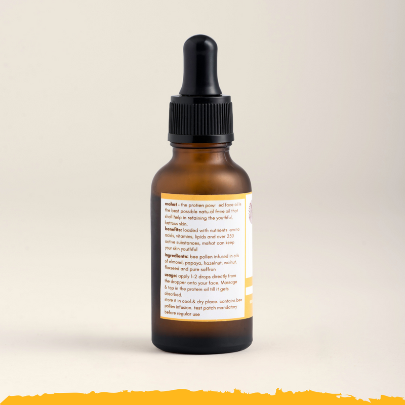 mahat - bee pollen infused face oil - anti aging oil