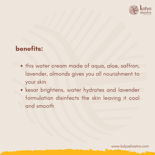 benefits of water cream